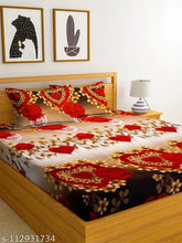 Polycotton romantic double bedsheets & 4 pillow covers combo pack - Superfine summer bedsheets by Vhocr, India
